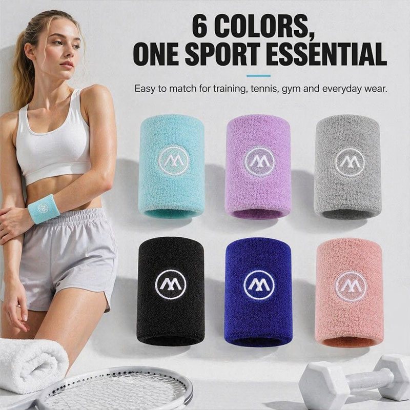 Wristband Pair Sweat - 1 par de muñequeras deportivas absorbentes